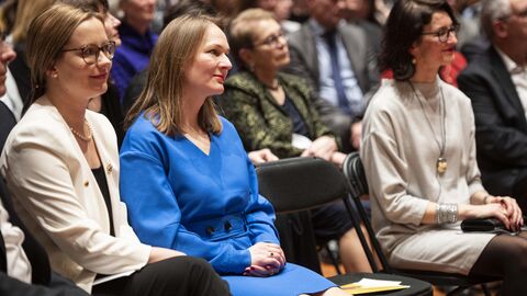 13. Europäischer Salon mit Litauen Die litauische Honorarkonsulin Gabrielė Gylytė-Hein, Vizekulturministerin Gintautė Žemaitytė sowie die Präsidentin der Litauischen Weltgemeinde Dalia Henke