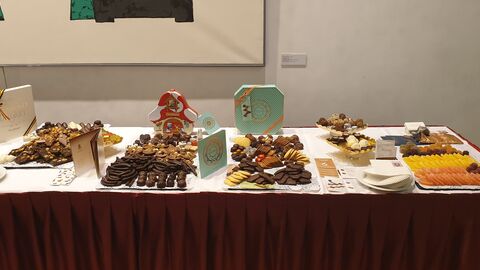 12. Europäischer Salon mit dem Kooperationspartner Belgien Pralinenbuffet im Rahmen des Empfangs