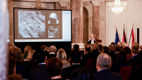 Hessischer Europaempfang am 01.11.2016 in Wiesbaden - Dr. Rolf Densing, Leiter des ESOC in Darmstadt Dr. Rolf Densing, Leiter des ESOC in Darmstadt