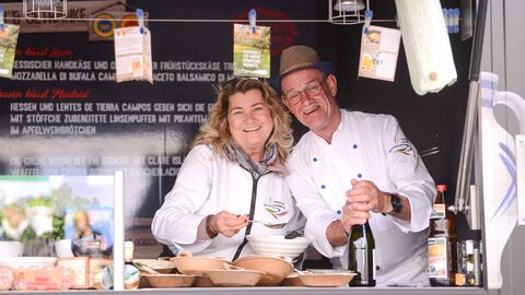 Foodtrack bei der Veranstaltung mit hessischen Regional-Snacks