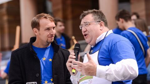 Europastaatssekretär Mark Weinmeister a.D. bei der Begrüßung Europastaatssekretär Mark Weinmeister a.D. bei der Begrüßung