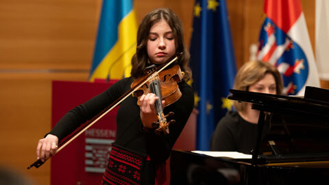 17. Europäischer Salon mit der Ukraine am 17. März 2023 Ukrainischen Künstlerinnen Katia Shostak, Olena Romaniv, Naina Doroshenko, Oleksandra Chekalenko sowie Ninel Menshchikova