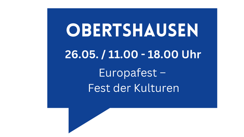 Europafest in Obertshausen Sprechblase mit Textinhalt